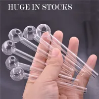 Ultra-cheap Thick Pyrex Glass Oil Burner Pipe Clear top quality smoking pipes transparent Great Tube oil Nail pipes for water bong dhl free