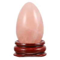 Objetos decorativos Figuras 1pc Práctico Cristal Egg Exquisito Natural Chakra Curación de piedra de curación con soporte