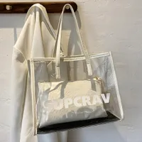 HBP卸売ハンドバッグ安いシンプルなゼリービーチショッピングトートバッグ財布とハンドバッグショッピングバッグ食料品バッグ再利用可能なショッピングバッグ