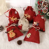 Bolsas de embalaje de la bolsa de algodón de la bolsa de algodón del regalo de Navidad para la bolsa de arpillera de la bolsa de almacenamiento del caramelo de la joyería