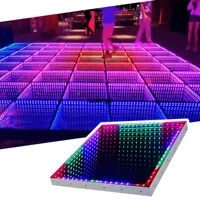 RGB LED Pieza de baile Club de bodas 3D Interactive Dance Play Light Infinity Mirror Floor de baile