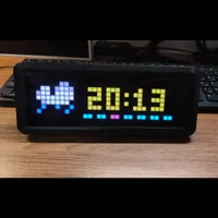 Relojes de mesa de escritorio píxel tipo IOT wifi animación clima moneda digital btc eth ltc fil doge dot, etc. visualización de precios en tiempo real create