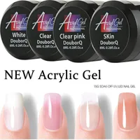 Nail Gel Round Box Polygels för förlängning Snabbbyggnad 4 färger Acrylic Art Crystal UV Resin Builder Poly