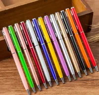 Publicidad barata Business Ballpoint Pens Rotating Metal Pen School Office String Supply Supplies Student Student