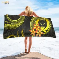 Grande Toalha de Praia Banheiro de Verão Suprimentos Absorvente Gym Cobertor Adulto Serviette de Bain Pohnpei Floral