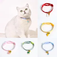 Halsbalsingen Leidingen Pet Halsband Verstelbare drukkraag Levering Leuke Ring Fruit Mode Cat