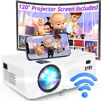 Péritable Smart Projecteur 120 pouces Écran Full HD Home Theatre et films d'extérieur