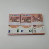 Suministros de fiesta Money Money Banknote 5 10 20 50 d￳lar Euros Realistic Toy Bar Props Copia Moneda Faux-Billets 100 PCS Pack269T