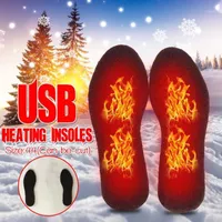 Dywany 1 Pair Unisex Elektryczne Ogrzewane Wkładki Buty Stopy Podgrzewacz Ciepłe Skarpetki Foot Winter Pads USB Ładowanie