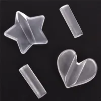 Nail Art Kits Tools Shaping Tool Clear Heart Shape Metal Slice Sparkle Curve Mold Stick Stud Lamination Manicure