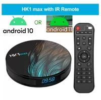 HK1 MAX smart Android 10 or 11 Smart TV BOX RK3318 BT4.0 Quad Core 2.4G&5G Wireless WIFI 4k Media player 16G/32G/64G/128G