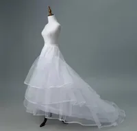 Novo A-Linha 2 Hoop Chape Crinoline Petticoat Train Peticoats for Women Wedding Dress