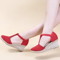 Sandals RANMO Veowalk Bohemian Women Handmade Linen Cotton Wedge Espadrilles Summer Comfortable High Heel Platforms Shoes