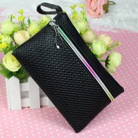 Coin Purses 2021 Mini Women PU Purse Wristlet Wallet Bag Phone Key Case Clutch Short Gift Small Zipper Leather Square Candy Color