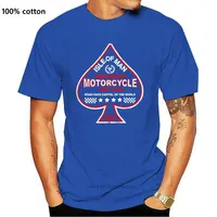 T-shirts hommes 2021 Summer Hommes Coton Vêtements imprimés Round Man T-shirt T-shirt Prix Road Race Ace of Spades Moto Tee
