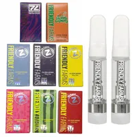 Friendly Farm Vape Cartridges 0.8ml Thick Oil Cartridge Atomizers 510 Thread Vapes Carts Ceramic Tip Vaporizer Pens with PVC Tube and Packaging Boxes
