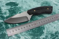 Boker PLUS PE558 нож с фиксированным лезвием D2 Titanium Plating G10 ручка с кожаной оболочкой Охота на открытый кемпинг EDC Tools