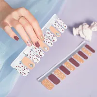 Glitter Series proszkowe cekiny mody naklejki na paznokcie kolekcja manicure manicure polskie paski na imprezowe dekoracje naklejki