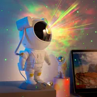 Астронавт Galaxy Projector Lamp Starry Sky Night Light Спальня Декоративная атмосфера Настольная лампа для детского рождества