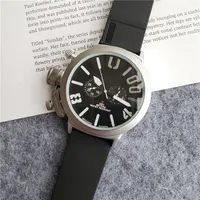 2022 Серебристый корпус роскошные мужские часы спортивны 50 мм серебряный резиновый резина.