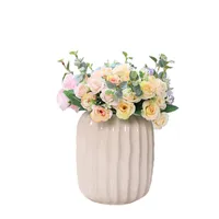 Декоративные цветы венки искусственные розовые букет из 5 вилковых эвкалиптовых персидских цветов украшения современного простая цветочная композиция