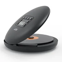 Lettore CD portatile Bluetooth Bluetooth HOTT CD204 con display a LED della batteria ricaricabile Black Personal Walkman