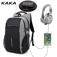 Backpack KAKA Oxford School Bags Men USB Bag Men's 2021 Recreational Anti-theft Anti-scraping 15.6 Inch Backpacks D140