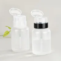Storage Bottles & Jars 1Pc 200ml Empty Plastic Nail Polish Remover Alcohol Liquid Press Pumping Dispenser Bottle Art UV Gel Cleaner Tool