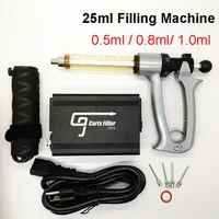 G9 Yarı Otomatik Yağ Arartıları Dolum Makineleri E-Sigara Atomizer Dolguları Makinesi Enjeksiyon 510 Vape Kalem 0.5ml 1.0 ml Carteidges Duer Lock İğne ile Şırıngalar