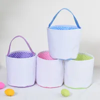 Blank Easter Basket Kid DIY Easters Egg Bucket Party Candy Tote Bags Decorative Halloween Christmas Gift Bag