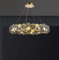 Postmodern Luxury LED Chandelier Pendant Lights For Living Dining Room Bedroom Simple Fixtures Restaurant Clothing Store Glass Hanging Lamp