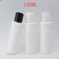 120ML White Plastic Bottle Disc Top Cap , 120CC Lotion   Shower Gel Packaging Empty Cosmetic Container ( 50 PC Lot )high qty