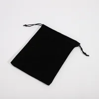 Black 7x9cm Velvet Bijoux Poux de Noël Sacs-cadeaux Présent pour le collier de bijoux Bracelet Boucle d'oreille Packaging Tissu Bag68 Q2