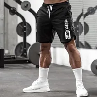 MusclGuys Spor Salonları Şort Erkek Kısa Pantolon Rahat Joggers Vücut Geliştirme Sweatpants Fitness Erkekler Egzersiz Acitve 220212