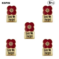 Para que não esqueçamos de papoula Flor Flor Flag Badge Broche Pins Badges