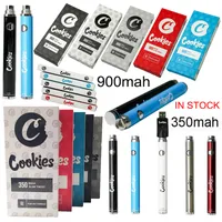 Cookies batterij Slim 350mAh 900mAh onder 3.3-4.8V voorverwarming VV Vape Pen Batterijen USB-oplader Kit voor 510 dikke oliecartridge