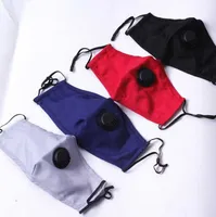 Modewaschbare neutrale Baumwollmaske mit Atemventil Outdoor Sports PM2.5 Staub Anti-Nebel wiederverwendbare Stoffmaske Großhandel
