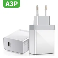 30W PD Charger QC3.0 USB Type C Fast Chargers Quick Charge a26