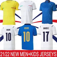 21 22 Thai futebol jerseys barella sensi insigne 2021 2022 goleiro amarelo chiellini bernaardeschi camisas de futebol homens + kit kit uniformes casa fora feito sob encomenda