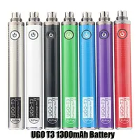 Authentic Batteries 1300mAH UGO T3 510 Thread Vape Pen Preheat Variable Voltage Dual Charger Port Passthrough Ecig For Thick Oil Vapesa01