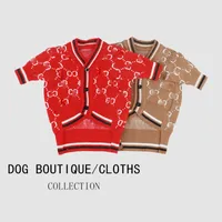 Primavera mascota gato ropa de perro carta de moda impresión de perrito suéter schnauzer teddy bulldog mascotas perros ropa