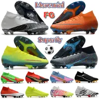 2022 أحذية رجالي كرة القدم mercurial superfly 7 النخبة fg أسود أبيض أزرق الفراغ إجمالي البرتقال الليمون سم أنثراسايت jogo prismatico مصمم كرة القدم المرابط أحذية رياضية