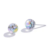 2021 Kryształy Lekani z Swarovski Ball Stud Kolczyki 925 Sterling Silver Studs dla Kobiet Fine Jewelry