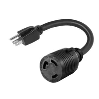 HITBOX Welding Adapter Cord 1.5-Feet 14 AWG Power Extension Cord L6-30R Cable Connector Convert 110V to 220V 30A 3 Prong Twist Lock in Plug