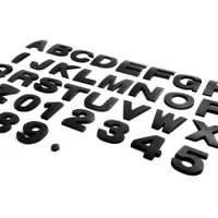 3D metalen alfabet zilveren badge chrome zilveren letters nummers logo auto stickers auto's auto accessoires stickers decoratie