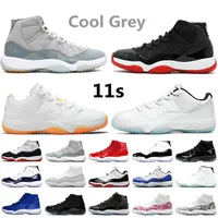 Ny 2023 Top Jumpman 11 basketskor Cool Grey 11s Bright Citrus Low Legend Blue 23 Concord 45 Orange Trance Metallic Silver High Bred GS Heiress Sports Sneakers