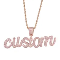Hip Hop Collana personalizzata CUSSIC CORSANTE NOME Pendente personalizzato con catena di diamanti da uomo per uomini donne