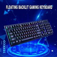 Mechanical Gaming Keyboard Keycap For Computer RGB LED Waterproof USB Ergonomic Backlit Cute Keycaps Gamers Accessories Keyboards