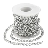 Nuevo collar de joyería hecha a mano Accesorios semi terminados Cadena de metal Caja de joyería DIY Cadena de llavero Material de cadena de aluminio 2 metros