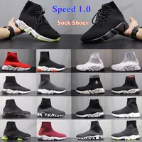 Designer Casual Shoes Sock Speed ​​Runner Trainers 1.0 Lace-Up Trainer Women Män löpare Sneakers Fashion Socks Boots Platform Stretch Knit Sneaker Shoe